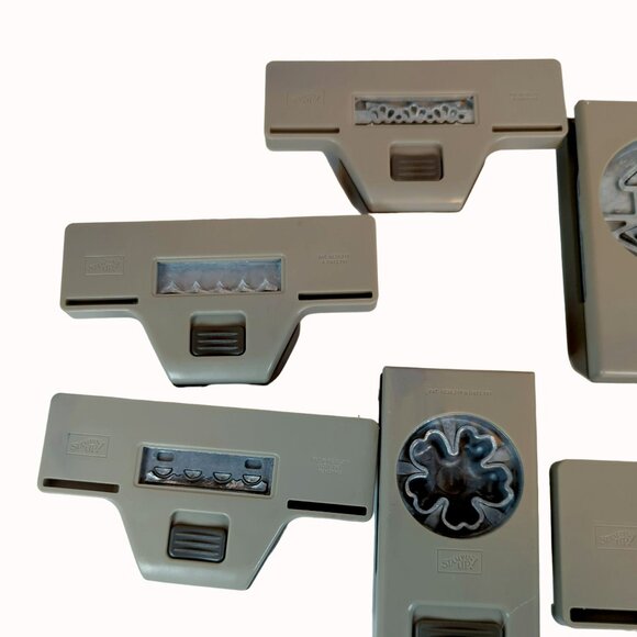 Stampin Up Set Of 9 Scrapbooking Craft Paper Punches - Border Flower Star Arrow - Picture 7 of 9